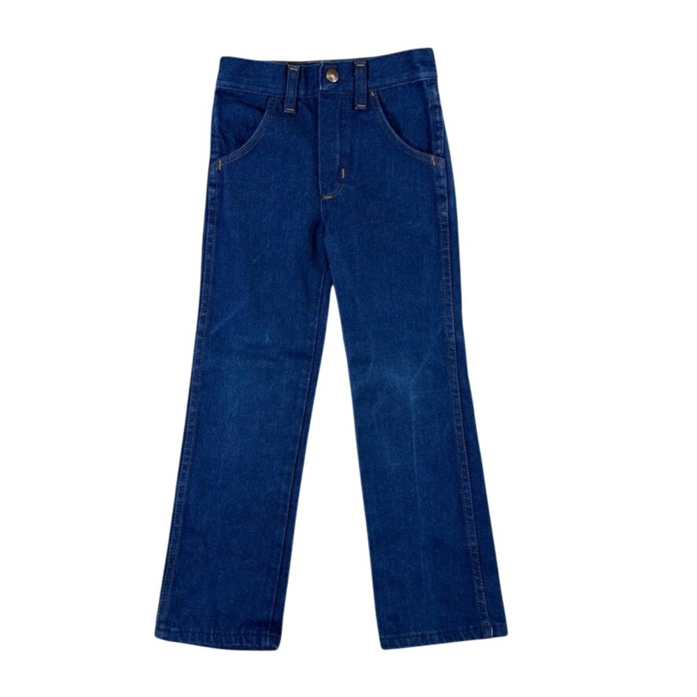 Vintage Wrangler Boys 6 Slim Jeans Made in USA Dark Wash Denim 85F09DB 7JWCC279